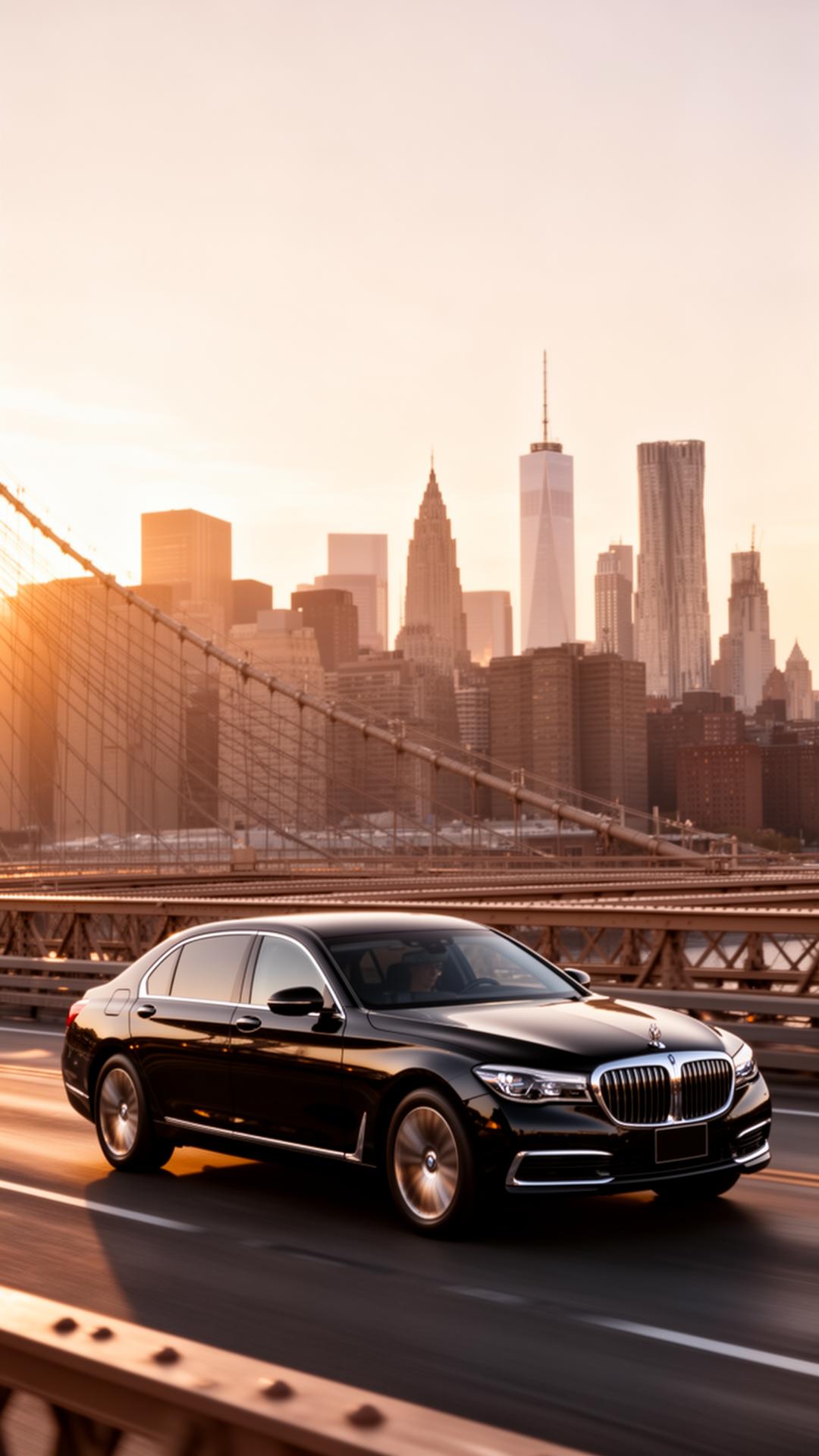 Luxury vehicle scene in New York