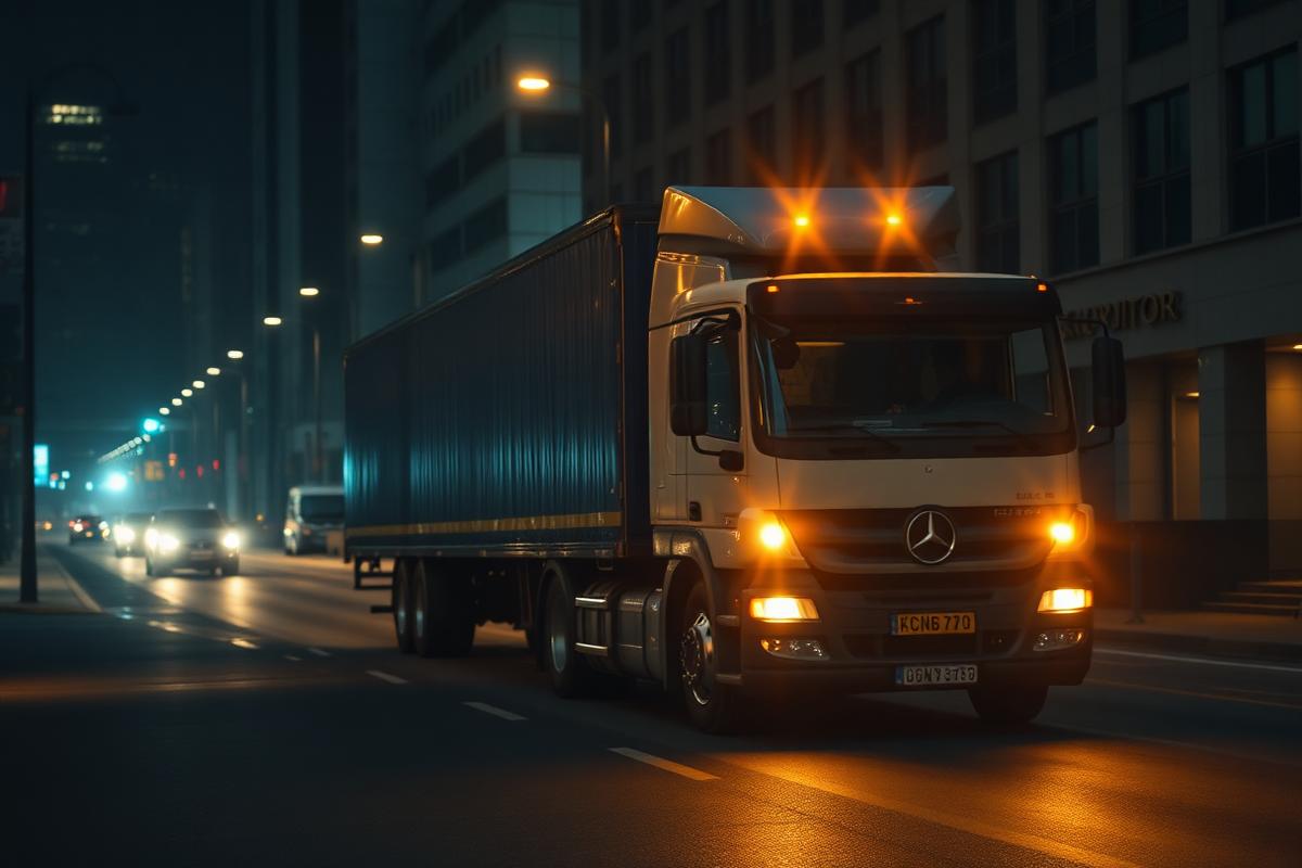 Rescue driver arriving at an incident scene at night